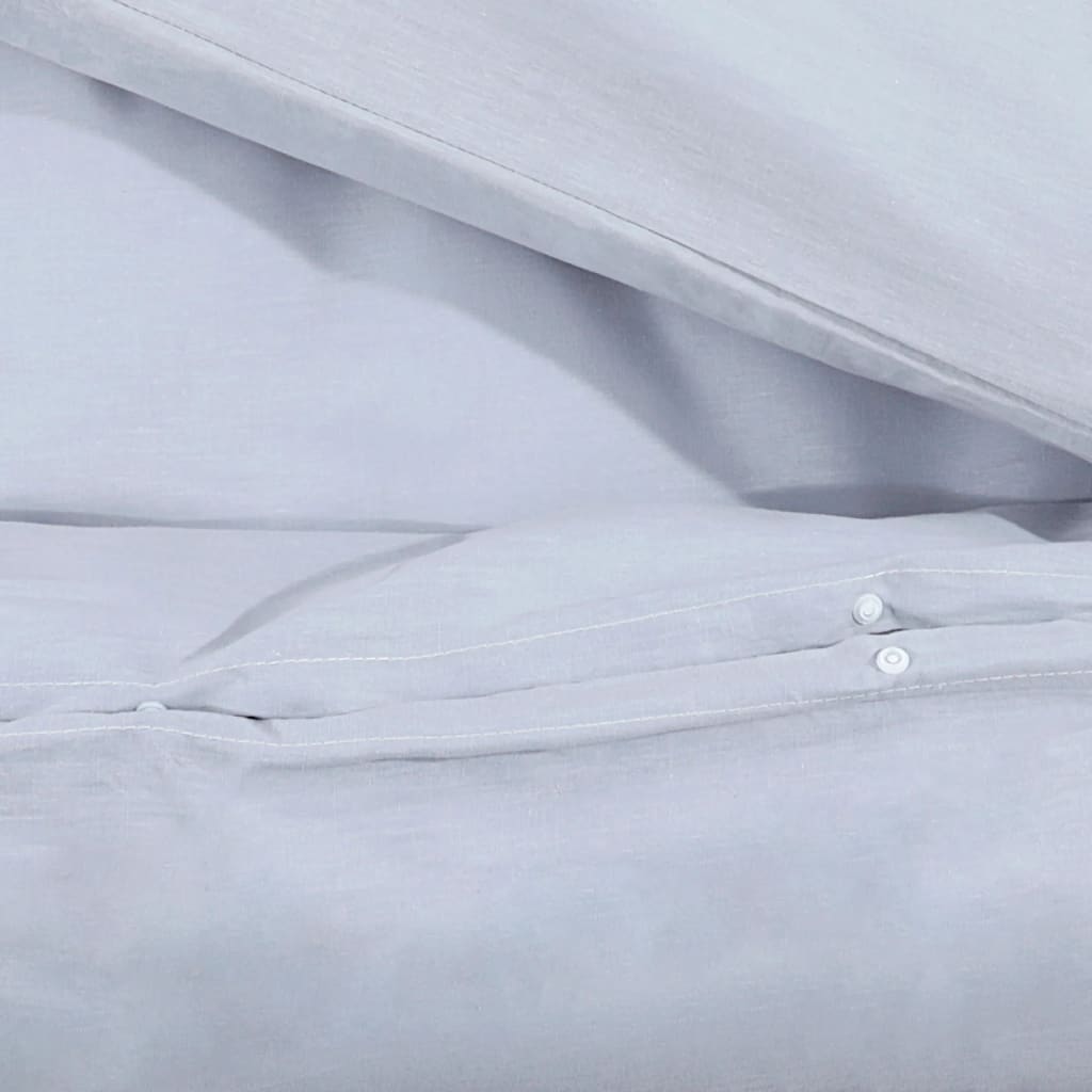 Grey Bedding Set 200x200 cm Lightweight Microfiber