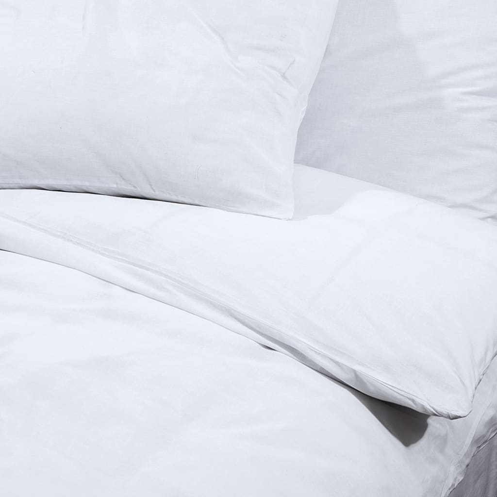 Duvet Cover Set White 200x200 cm Lightweight Microfiber