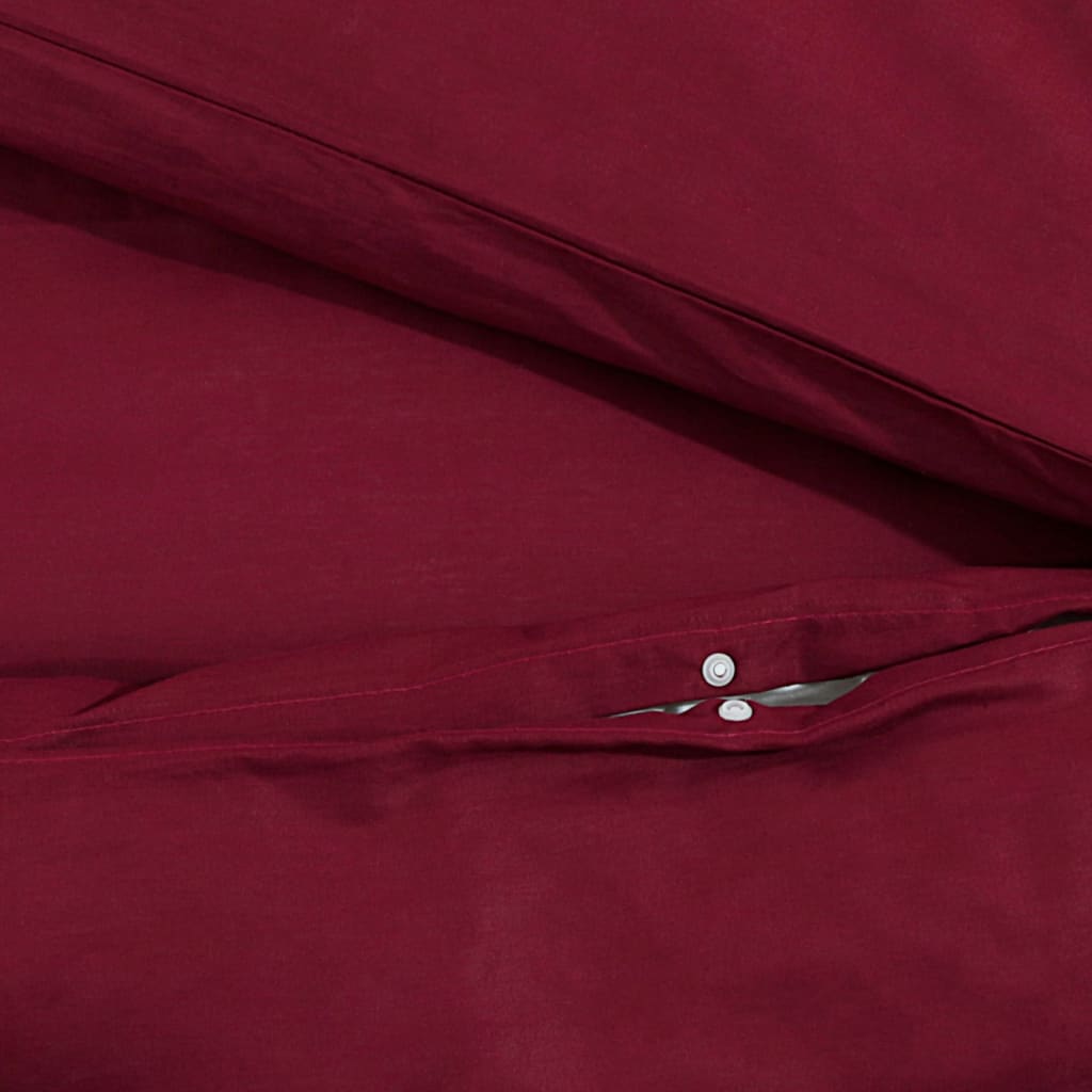 Duvet Cover Set Bordeaux Red 200x200 cm Lightweight Microfiber