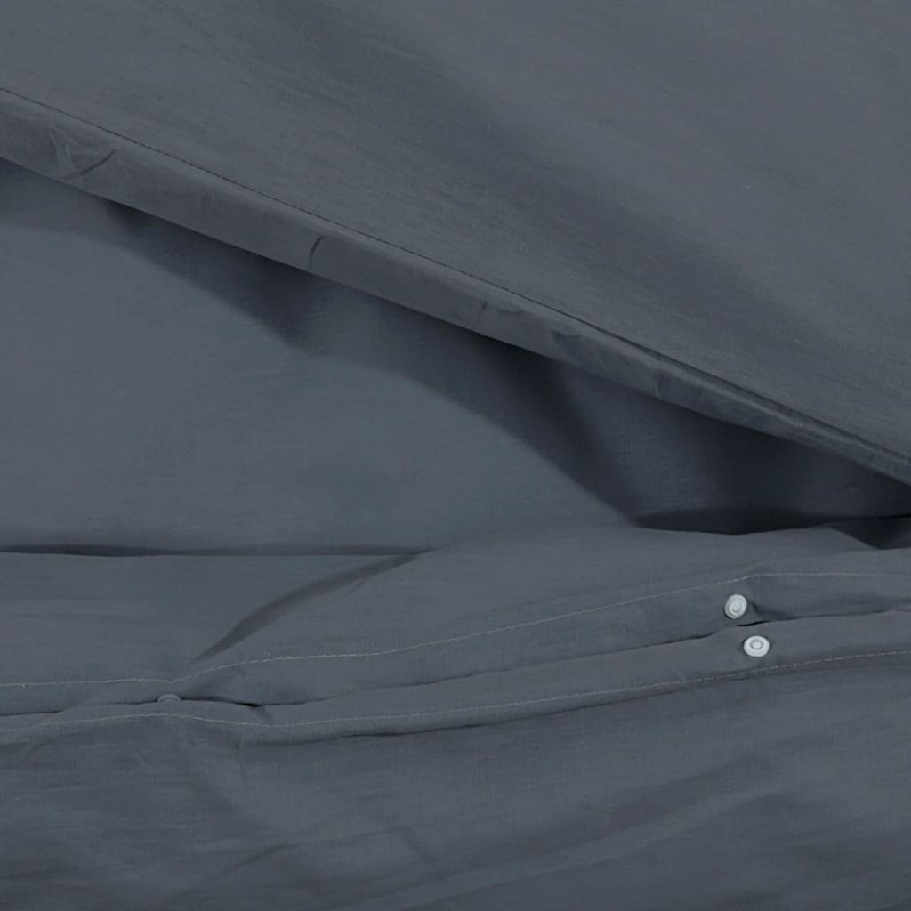 Parure de lit anthracite 135x200 cm coton
