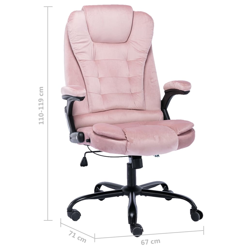 Office Chair Pink Velvet