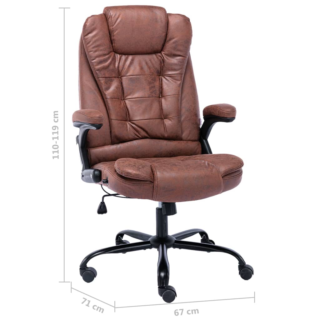 Office chair Light brown suede look