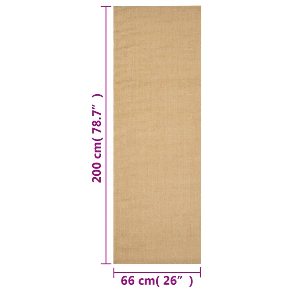 Tapis nature sisal 66x200 cm
