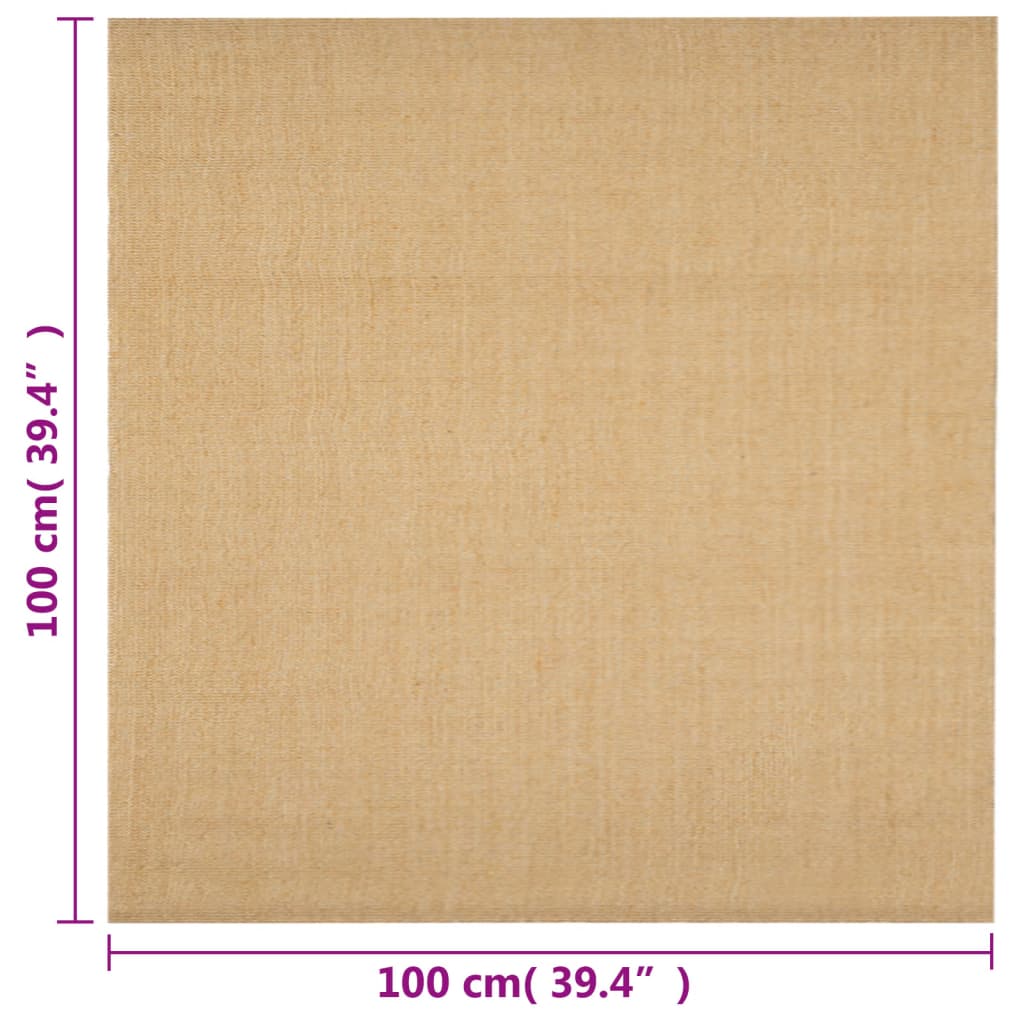 Tapis en sisal naturel 100x100 cm