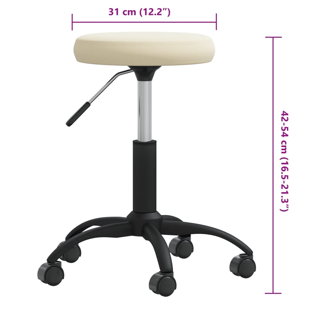 Massage Stool Velvet Cream
