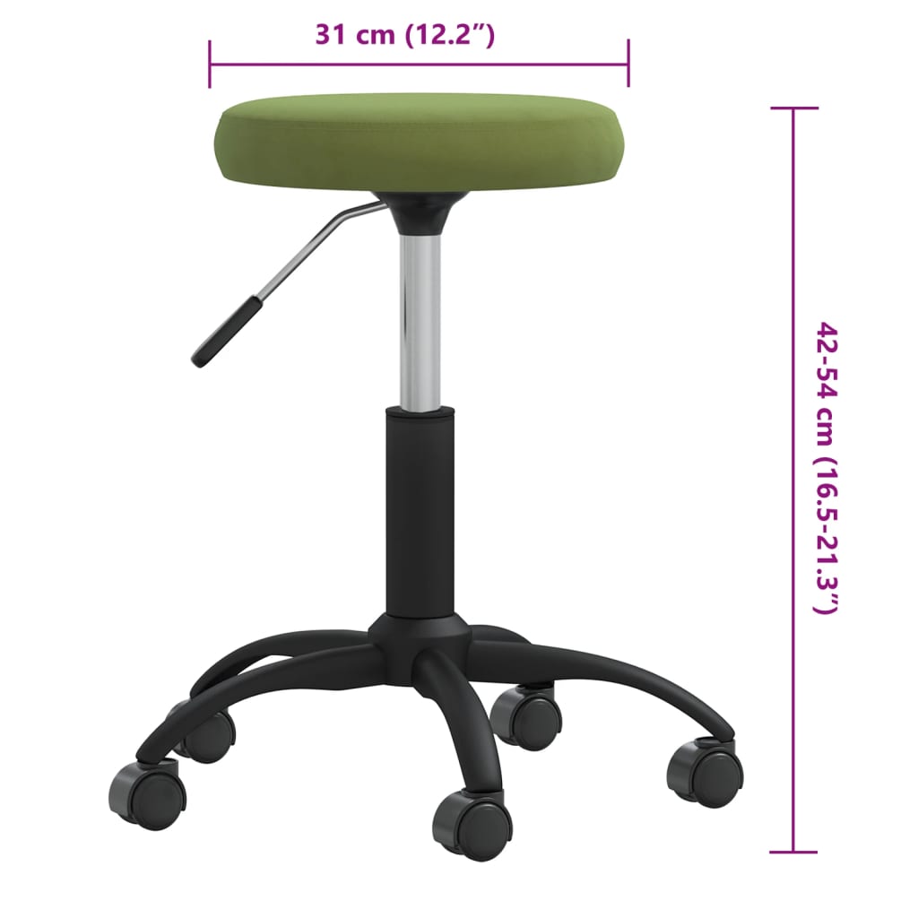 Tabouret de massage velours vert clair