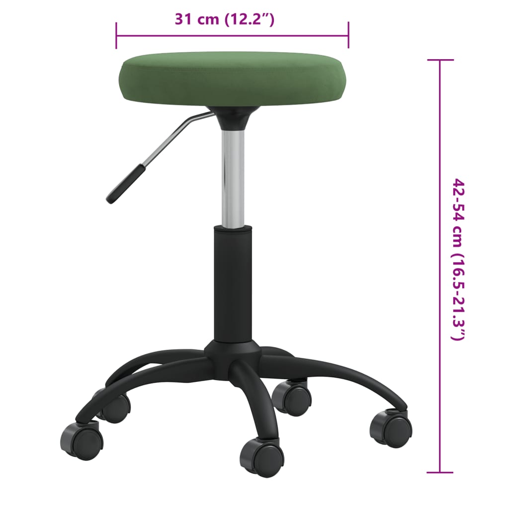 Velvet Massage Stool Dark Green