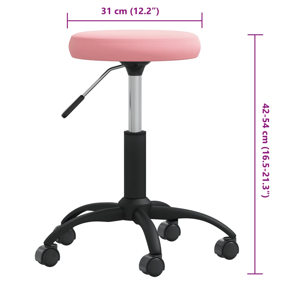 Velvet Massage Stool Pink