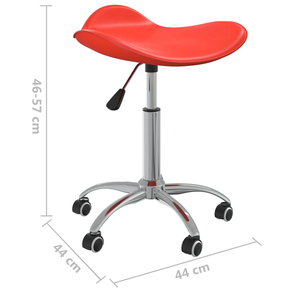Office Chair Red Faux Leather