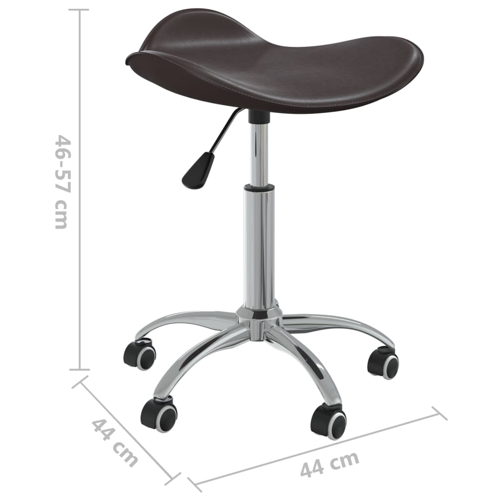 Chaise de bureau marron similicuir