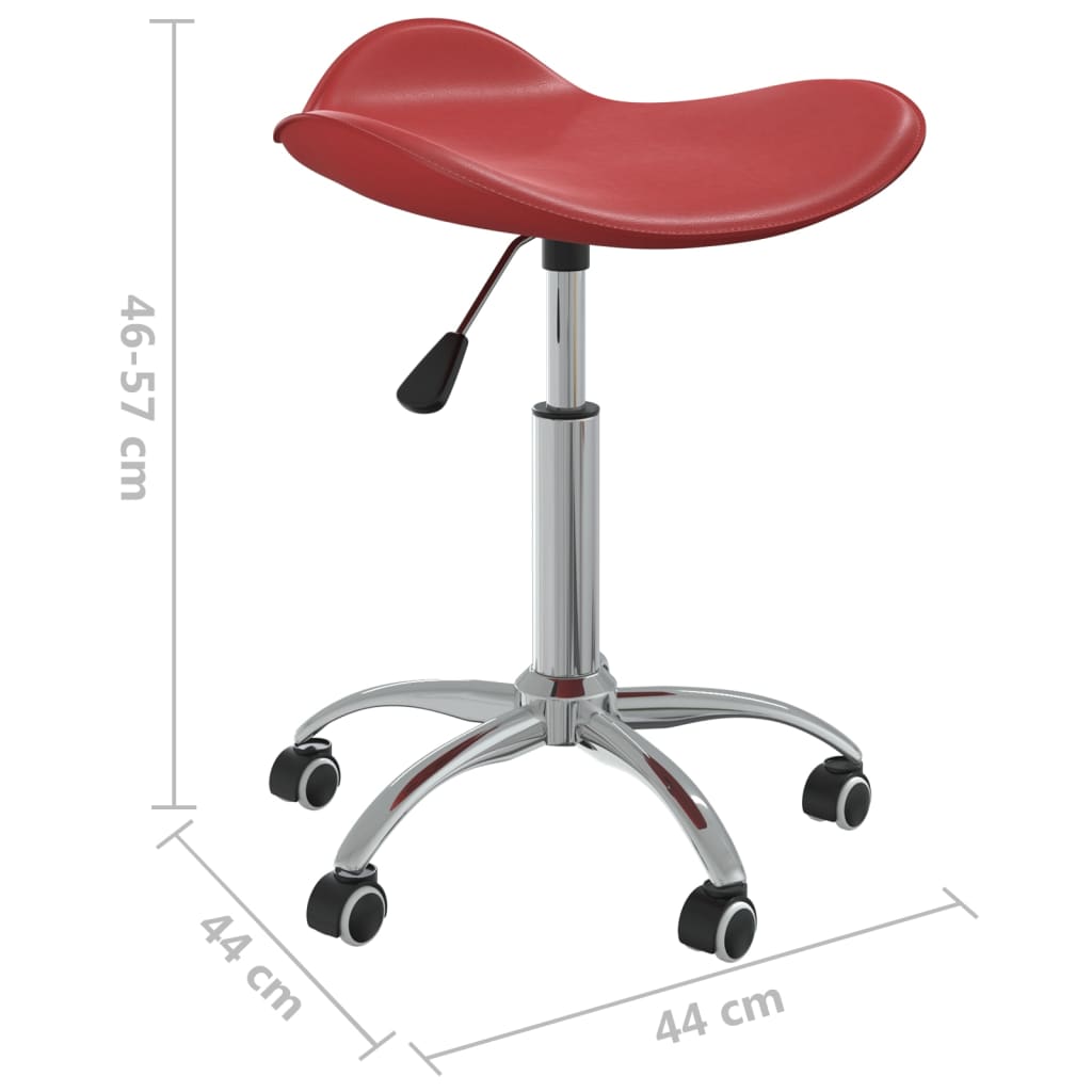 Chaise de bureau bordeaux similicuir