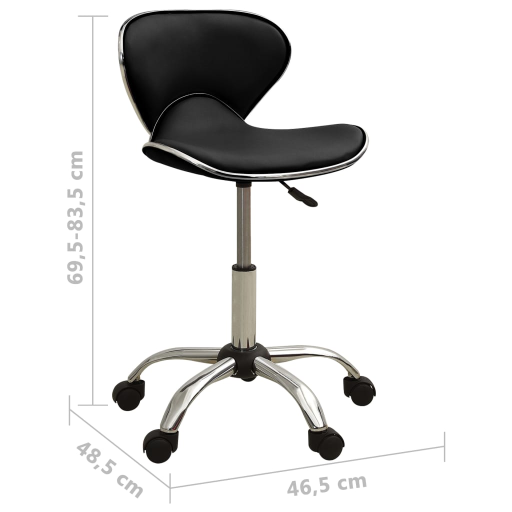 Fauteuil de bureau en similicuir noir