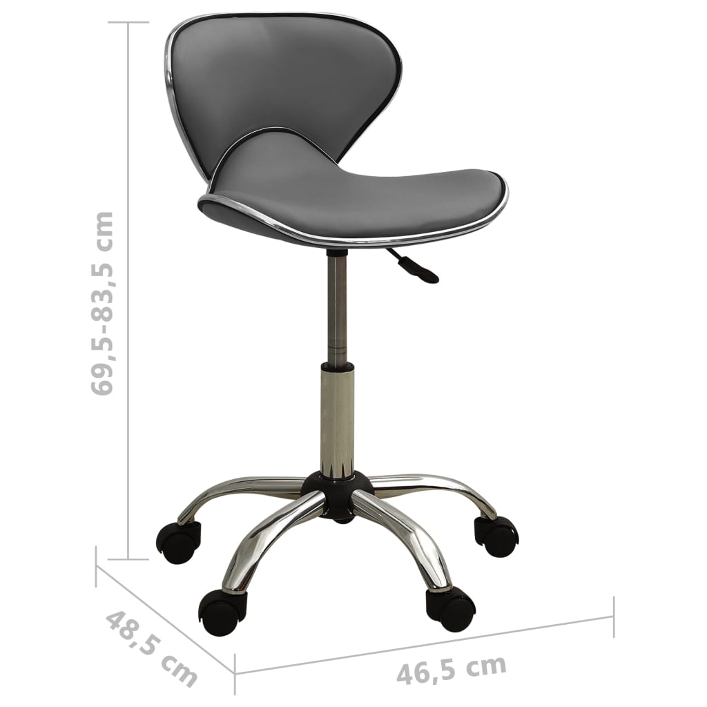 Fauteuil de bureau en similicuir gris