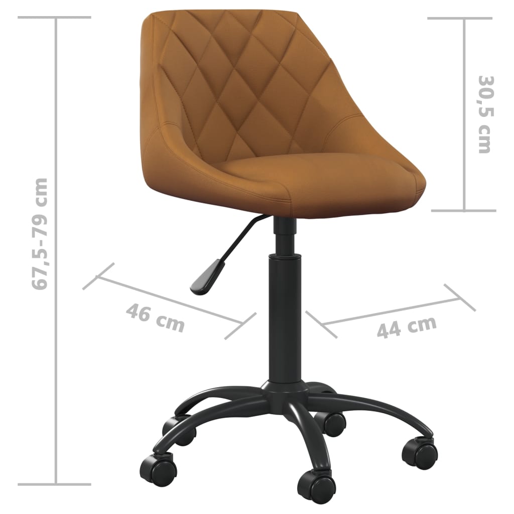 Office Chair Brown Velvet