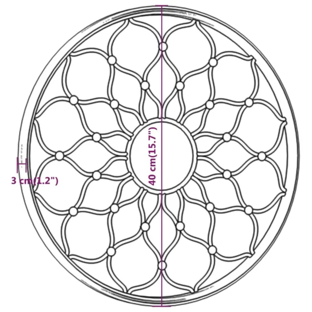 Garden Mirror Sand 40x3 cm Iron Round