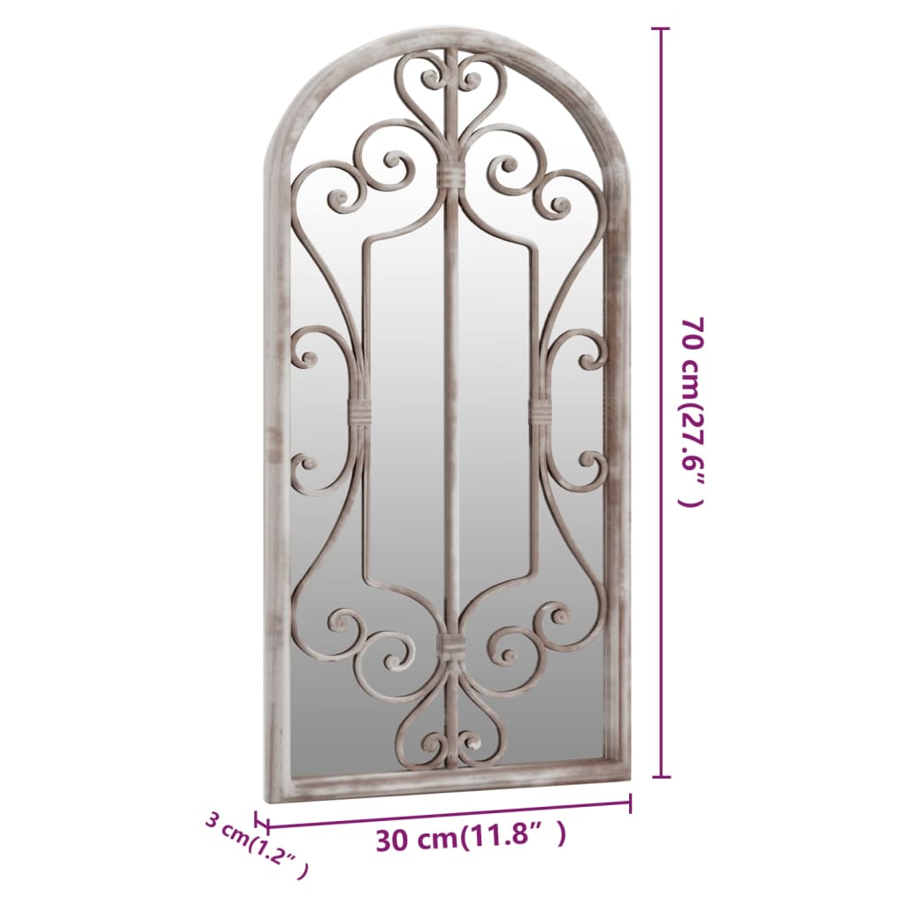 Garden Mirror Sand 70x30 cm Iron