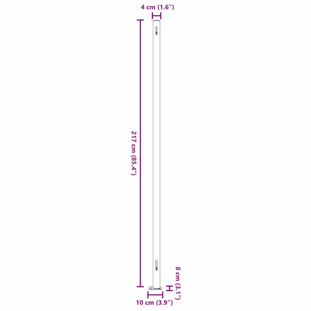 Seitenmarkise Ausziehbar 220x600 cm Rot