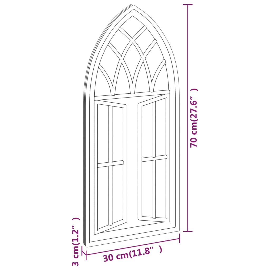 Miroir Sable 70x30 cm Fer pour Intérieur