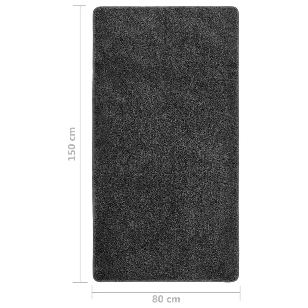 Shaggy Rug Dark Grey 80x150 cm Non-Slip