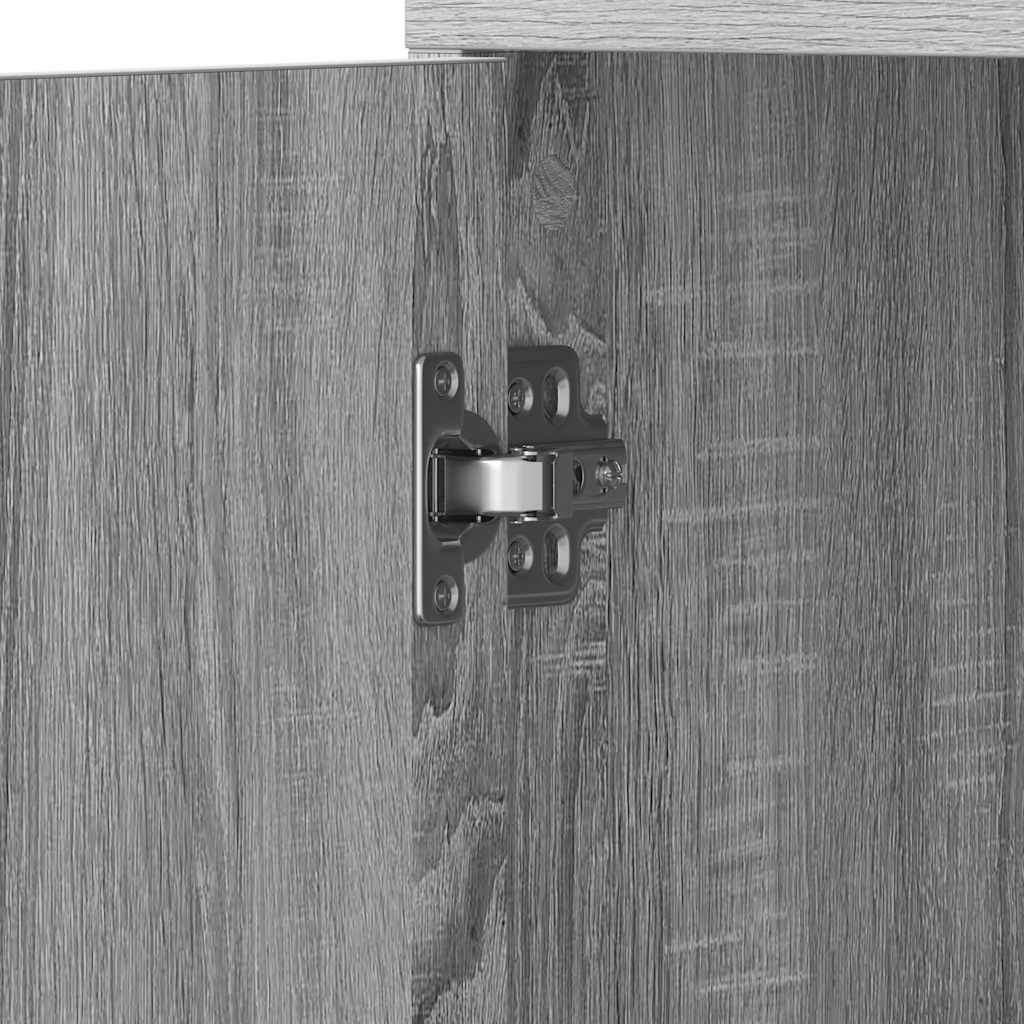 Badezimmerschrank Grau Sonoma 30x30x183,5 cm Holzwerkstoff