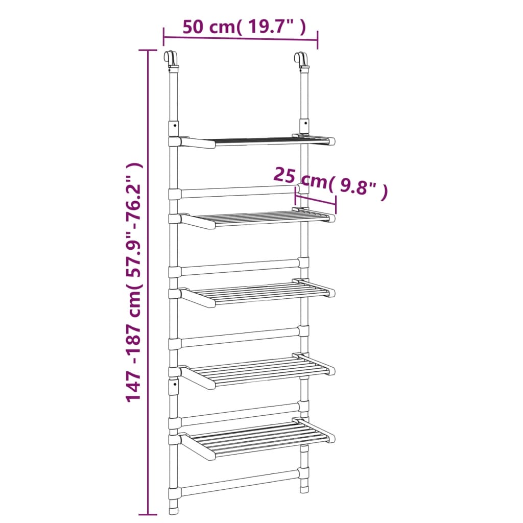 Hanging Laundry Dryer 5-Tier Aluminum