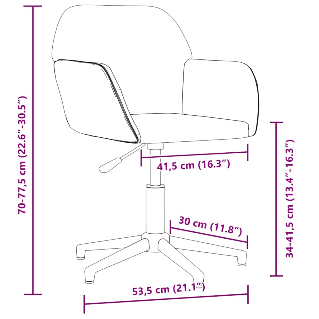 Bürostuhl Drehbar Weinrot Stoff
