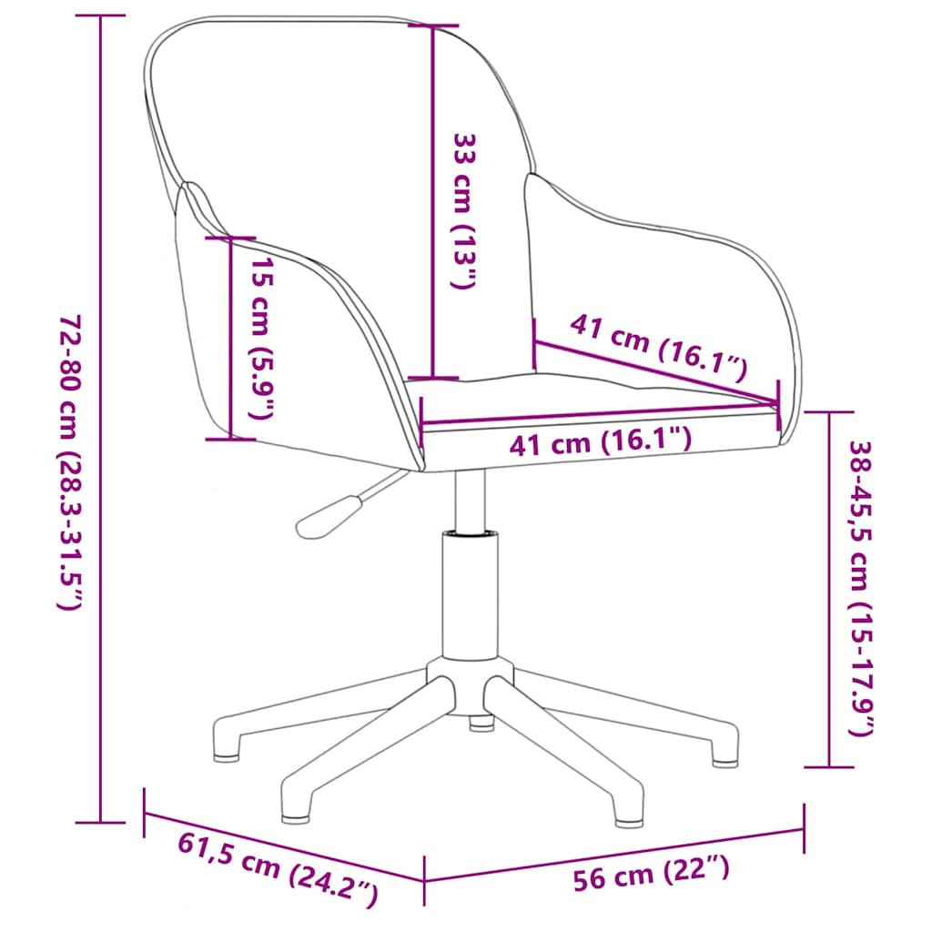 Swivel Office Chair Light Grey Velvet