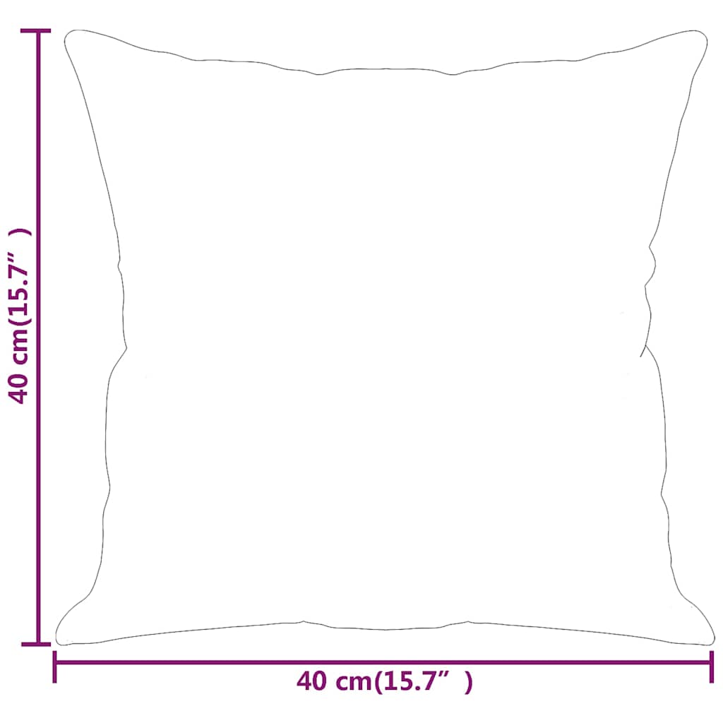 Coussins décoratifs 2 pcs Jaune 40x40 cm Velours