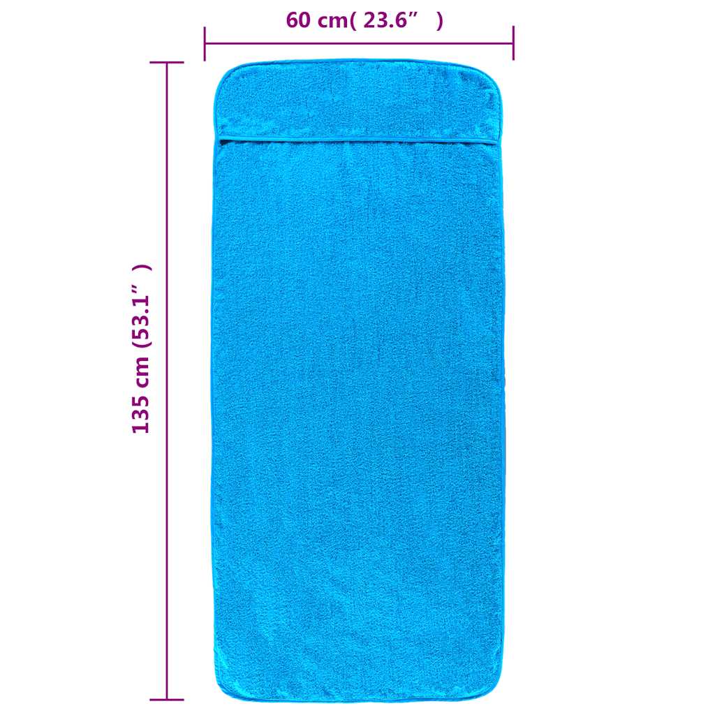 Beach Towels 6 Pcs. Turquoise 60x135 cm Fabric 400 GSM