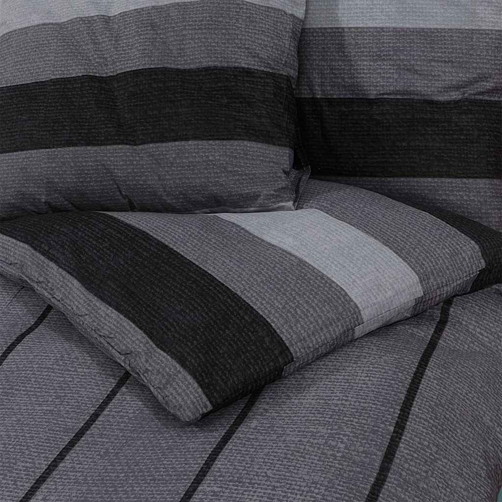 Parure de lit Gris foncé 200x200 cm Coton