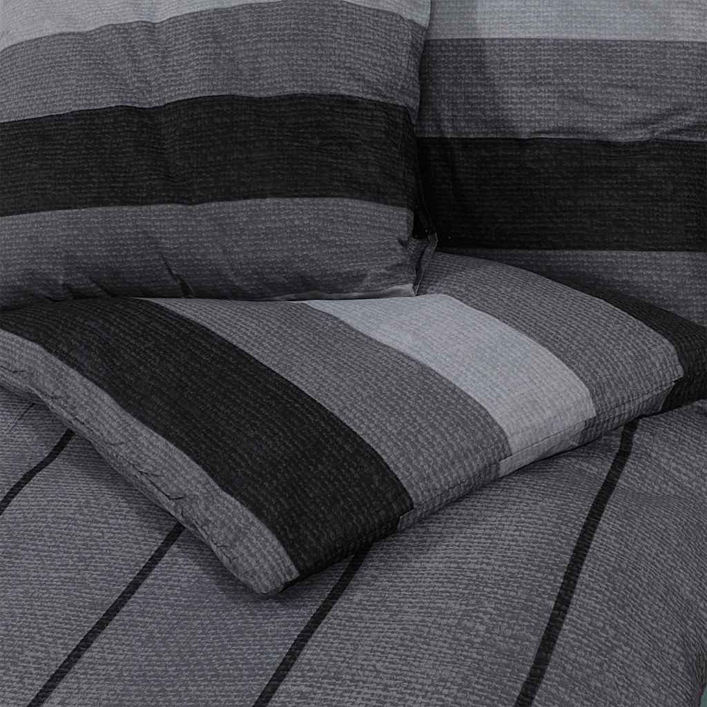 Bedding Set Dark Grey 135x200 cm Cotton