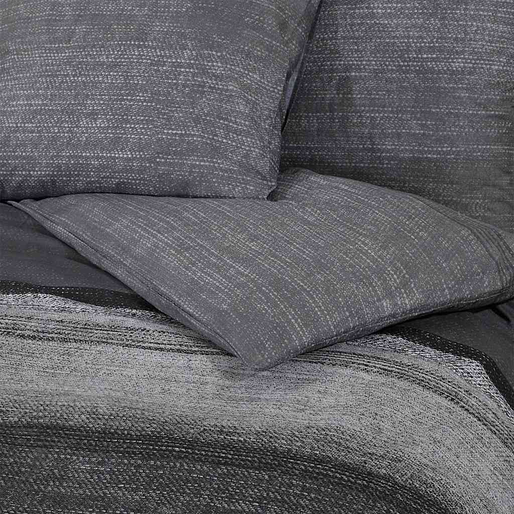 Parure de lit Gris Foncé 200x200 cm Coton