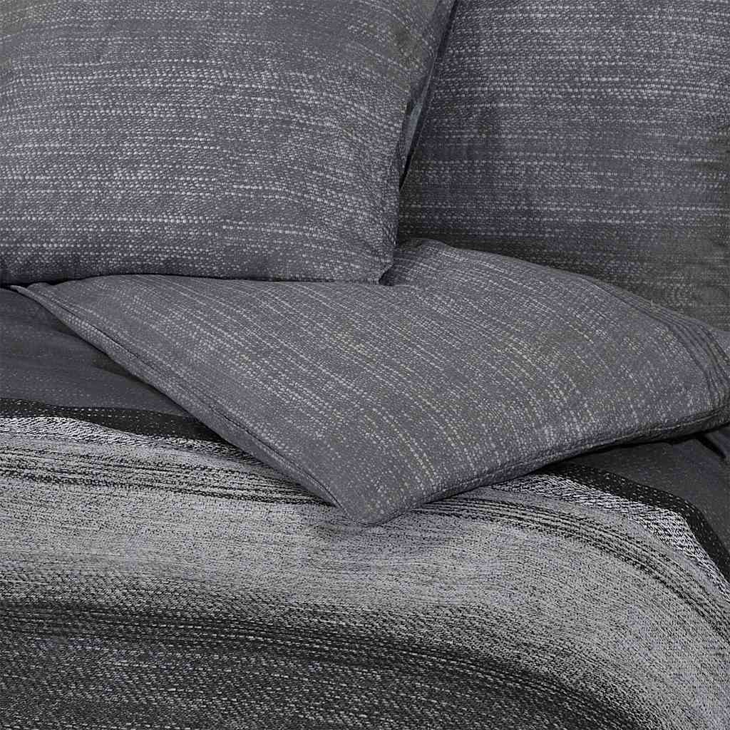 Parure de lit Gris foncé 200x220 cm Coton