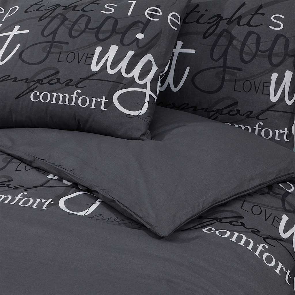 Parure de lit noire 140x200 cm coton