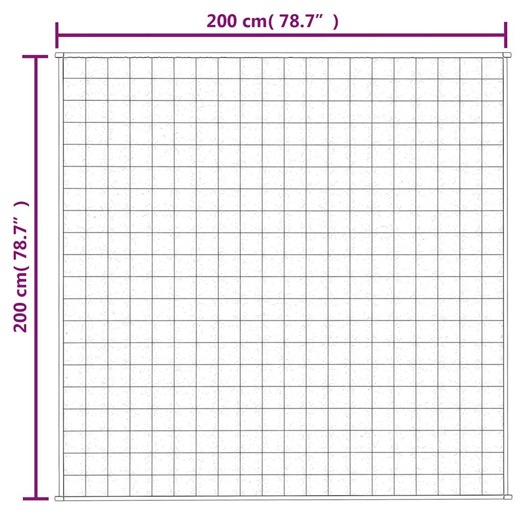 Couverture lestée grise 200x200 cm 13 kg Tissu