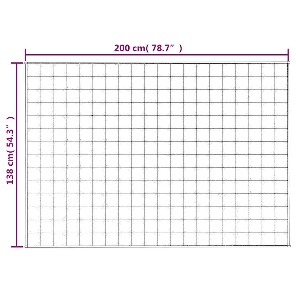 Weighted Blanket Light Cream 138x200 cm 10 kg Fabric