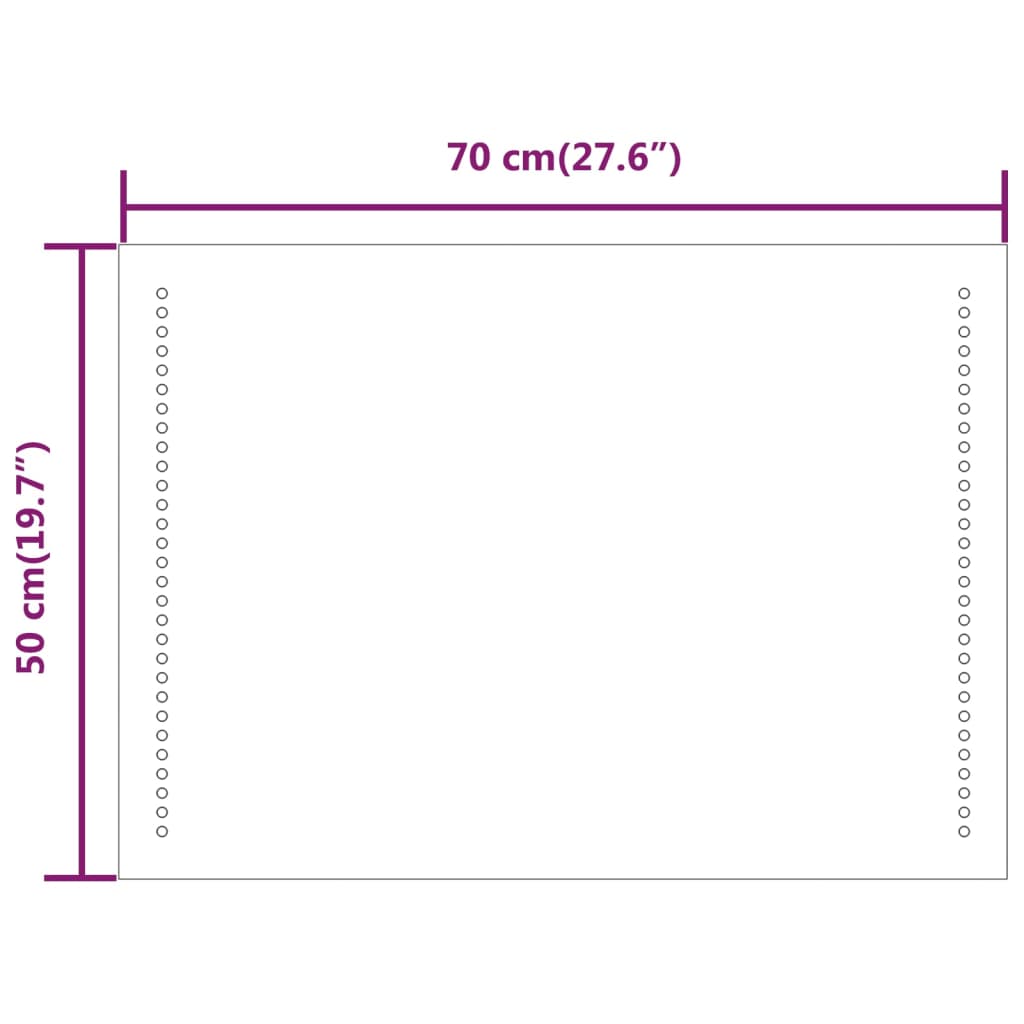 Miroir de salle de bain LED 50x70 cm