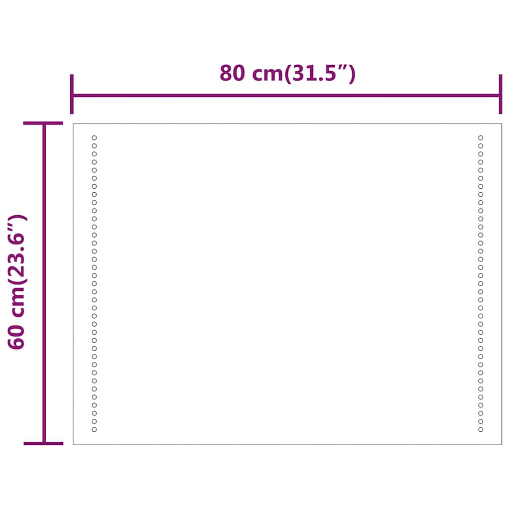 Miroir de salle de bain LED 60x80 cm
