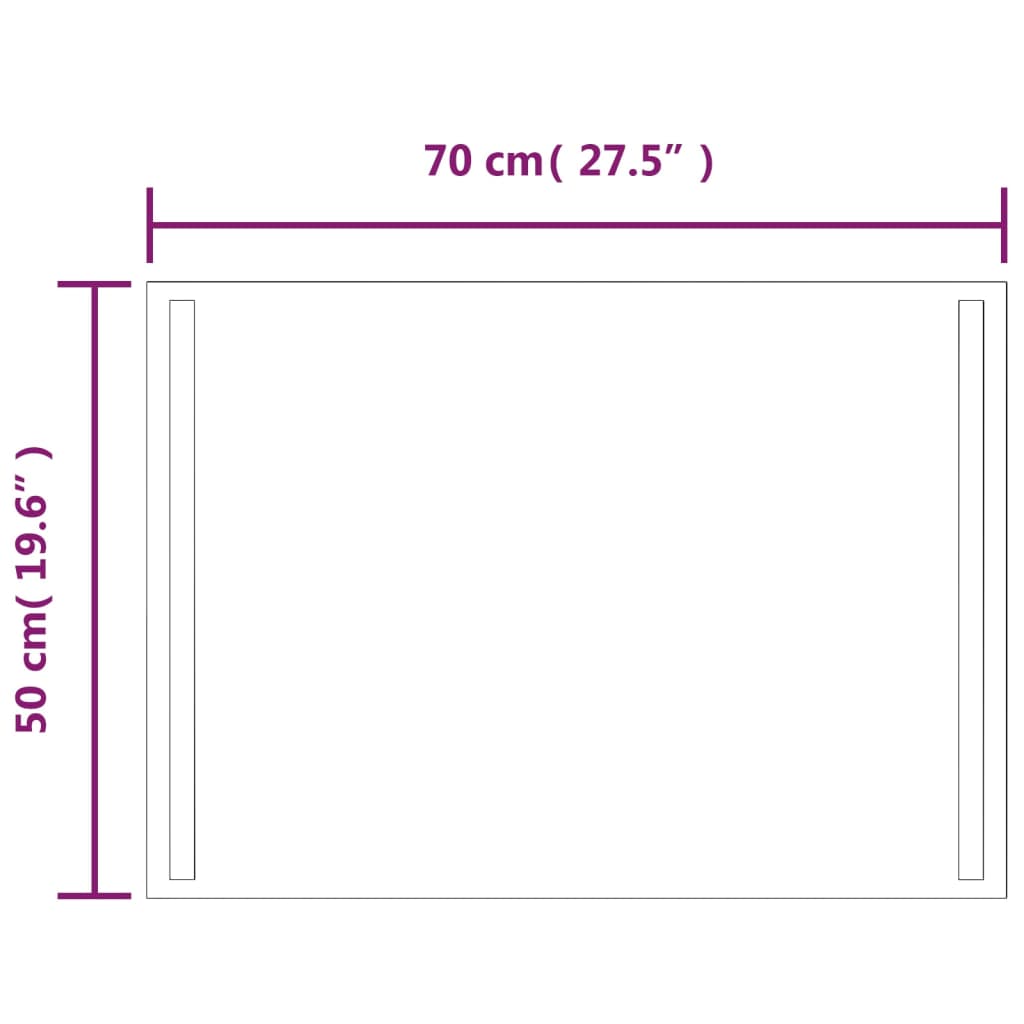 LED Bathroom Mirror 50x70 cm
