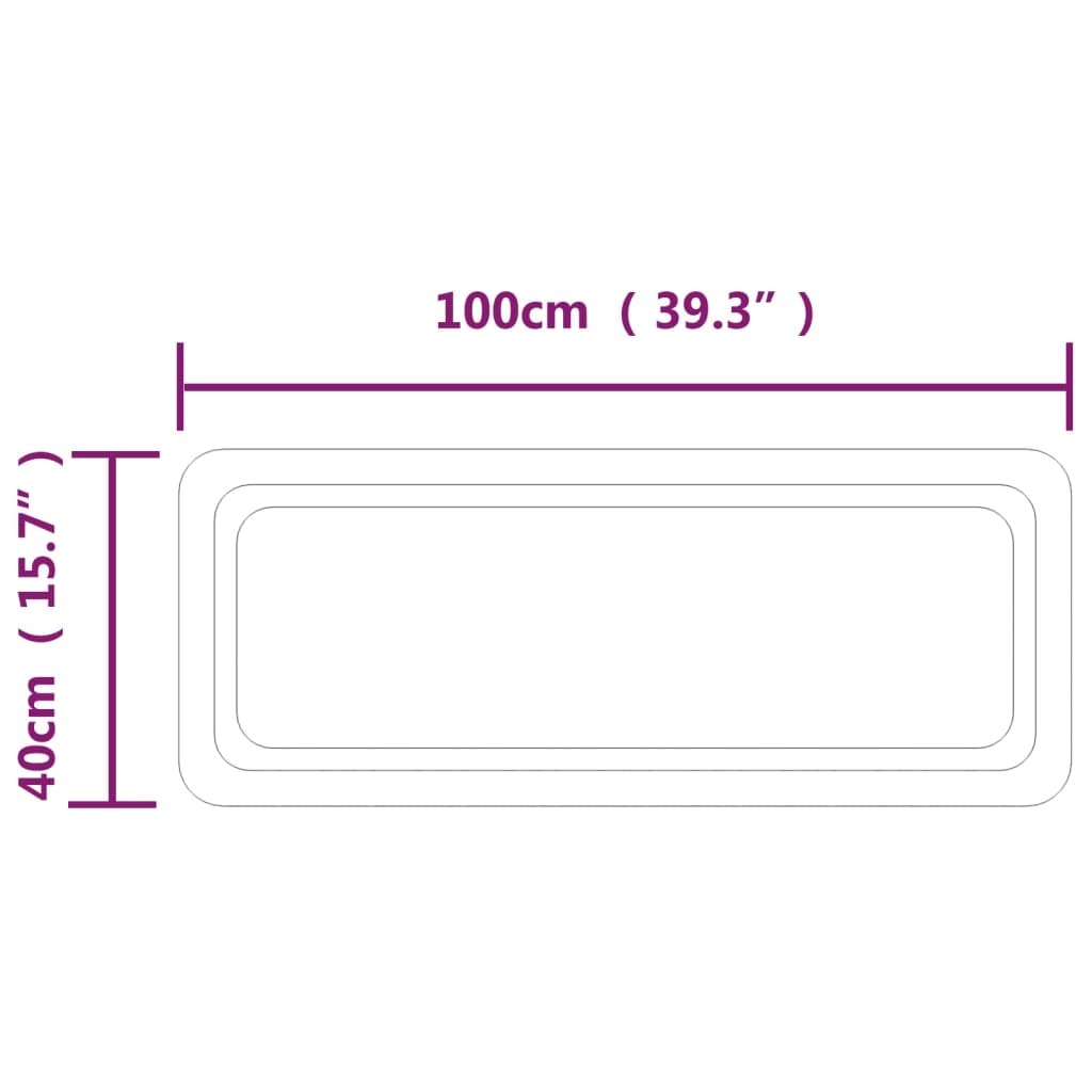 Miroir de salle de bain LED 40x100 cm
