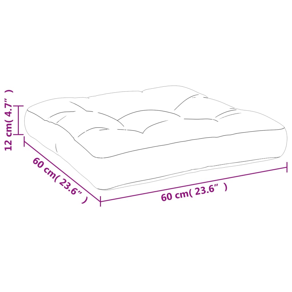 Pink Pallet Cushion 60x60x12 cm Fabric
