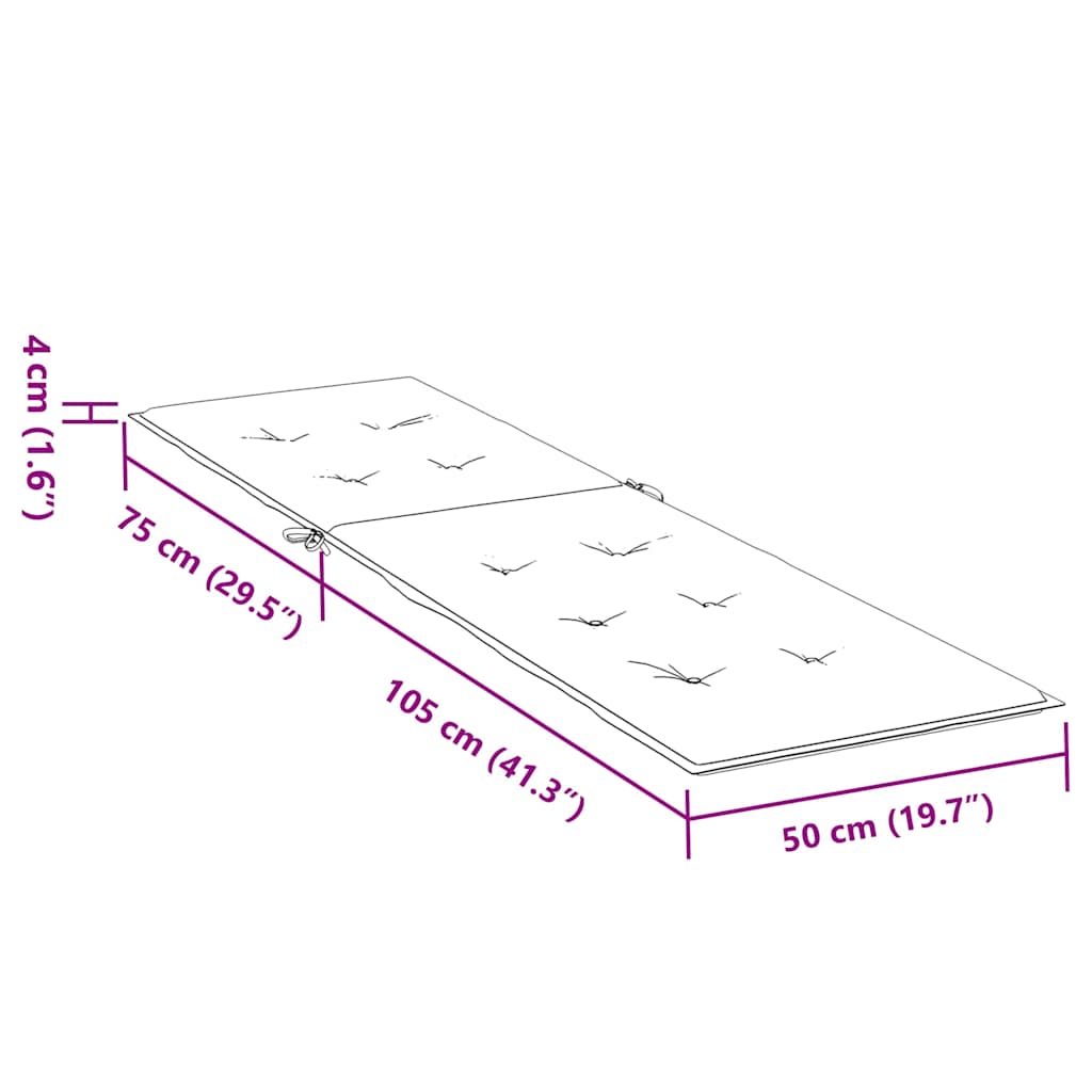 Deck Chair Cushion Blue & White Striped Oxford Fabric