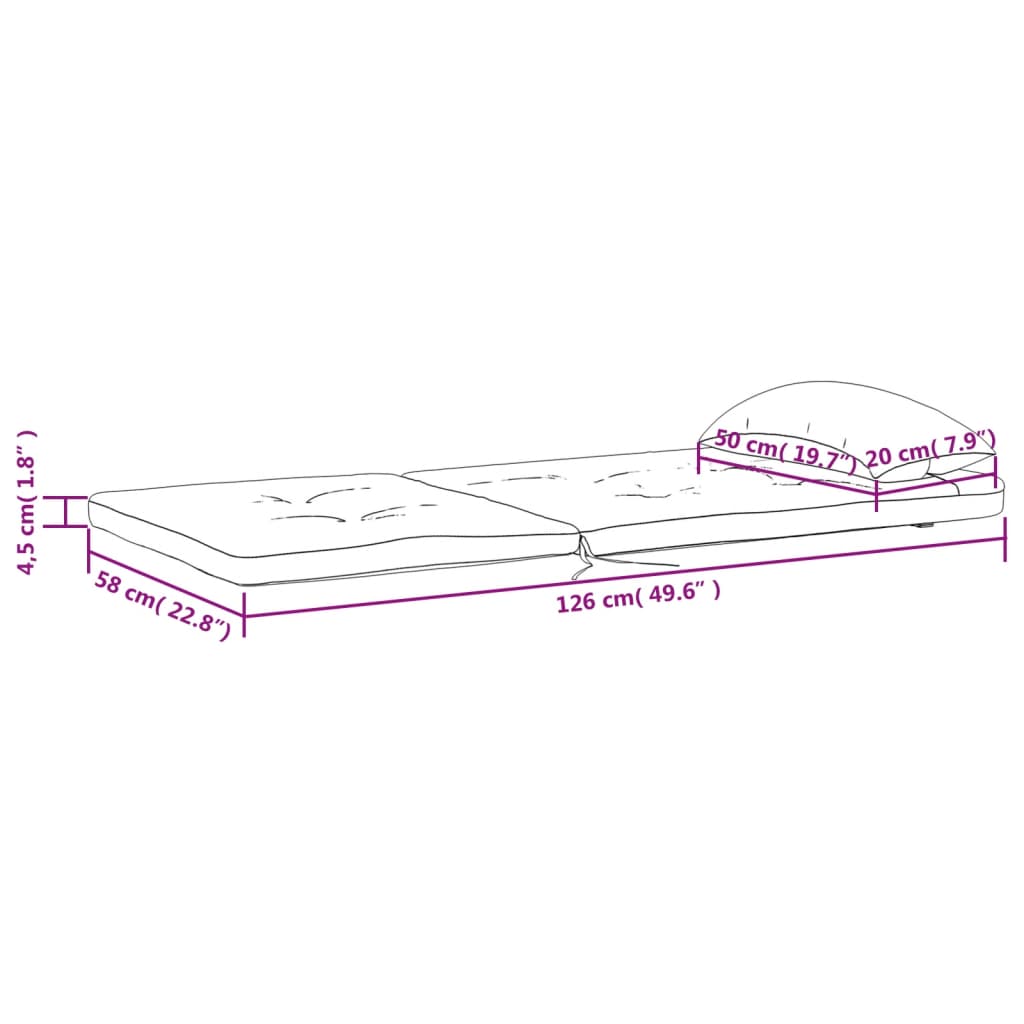 Coussins Adirondack 2 pcs. Rayés bleus et blancs Tissu Oxford