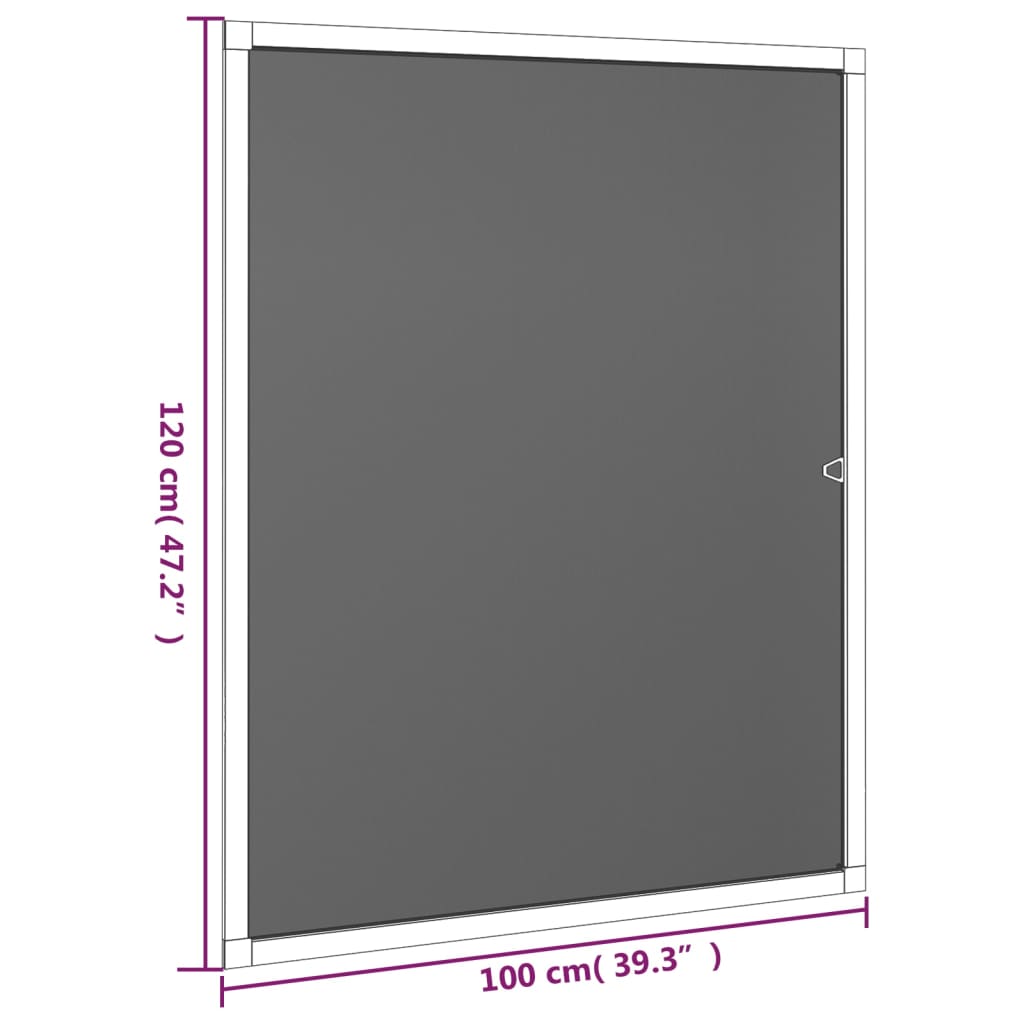 Moustiquaire pour fenêtre marron 100x120 cm