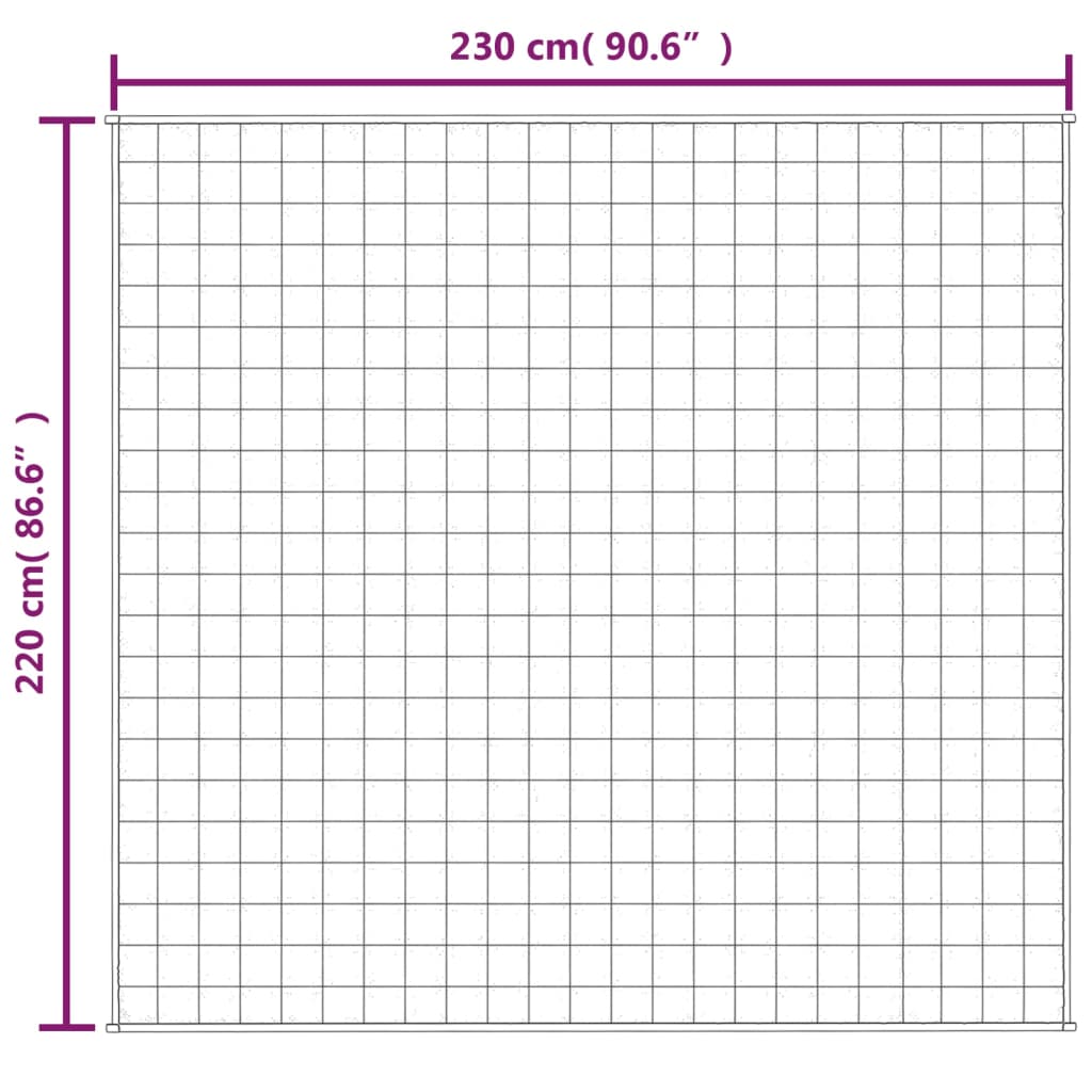 Weighted Blanket Blue 220x230 cm 11 kg Fabric