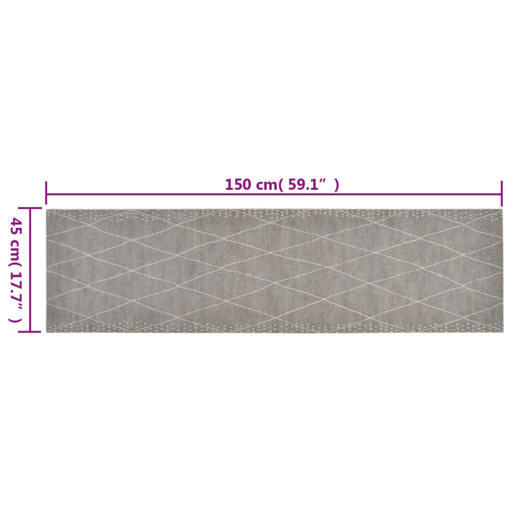 Washable Kitchen Runner Diamond 45x150 cm Velvet