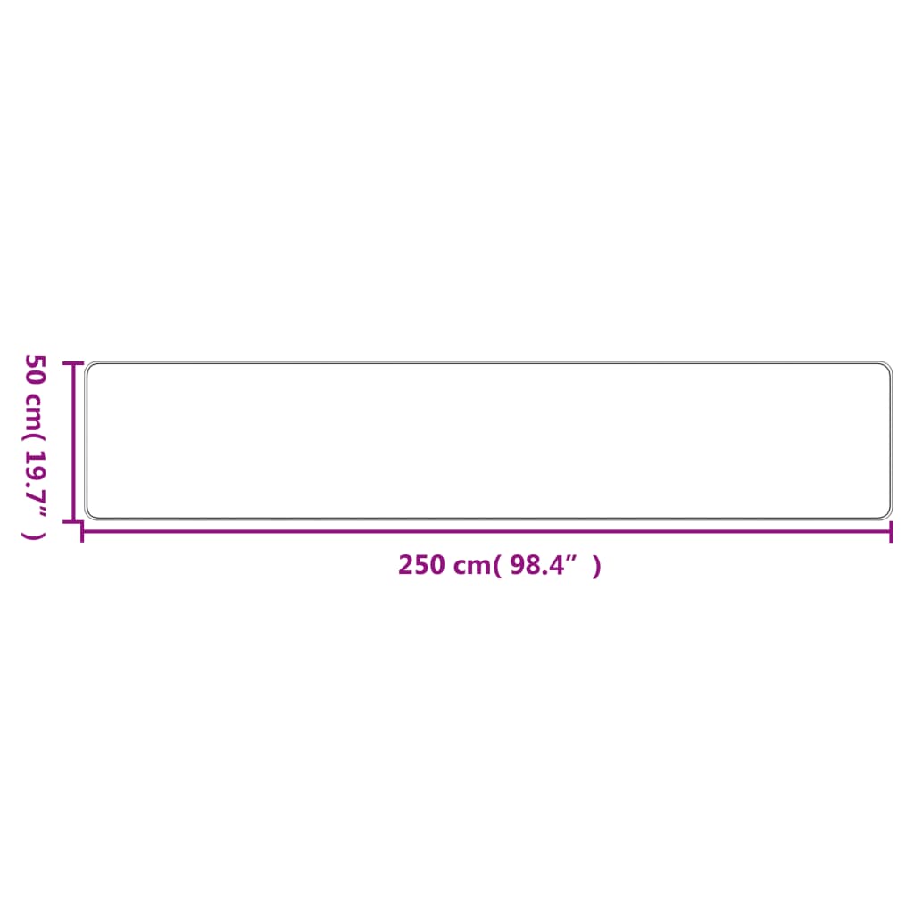 Sisal Look Runner Platina 50x250 cm