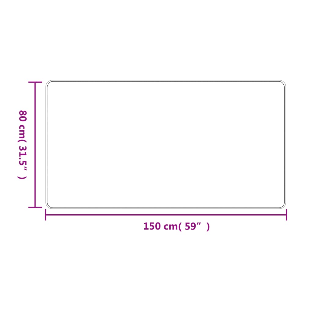 Tapis de couloir aspect sisal argenté 80x150 cm