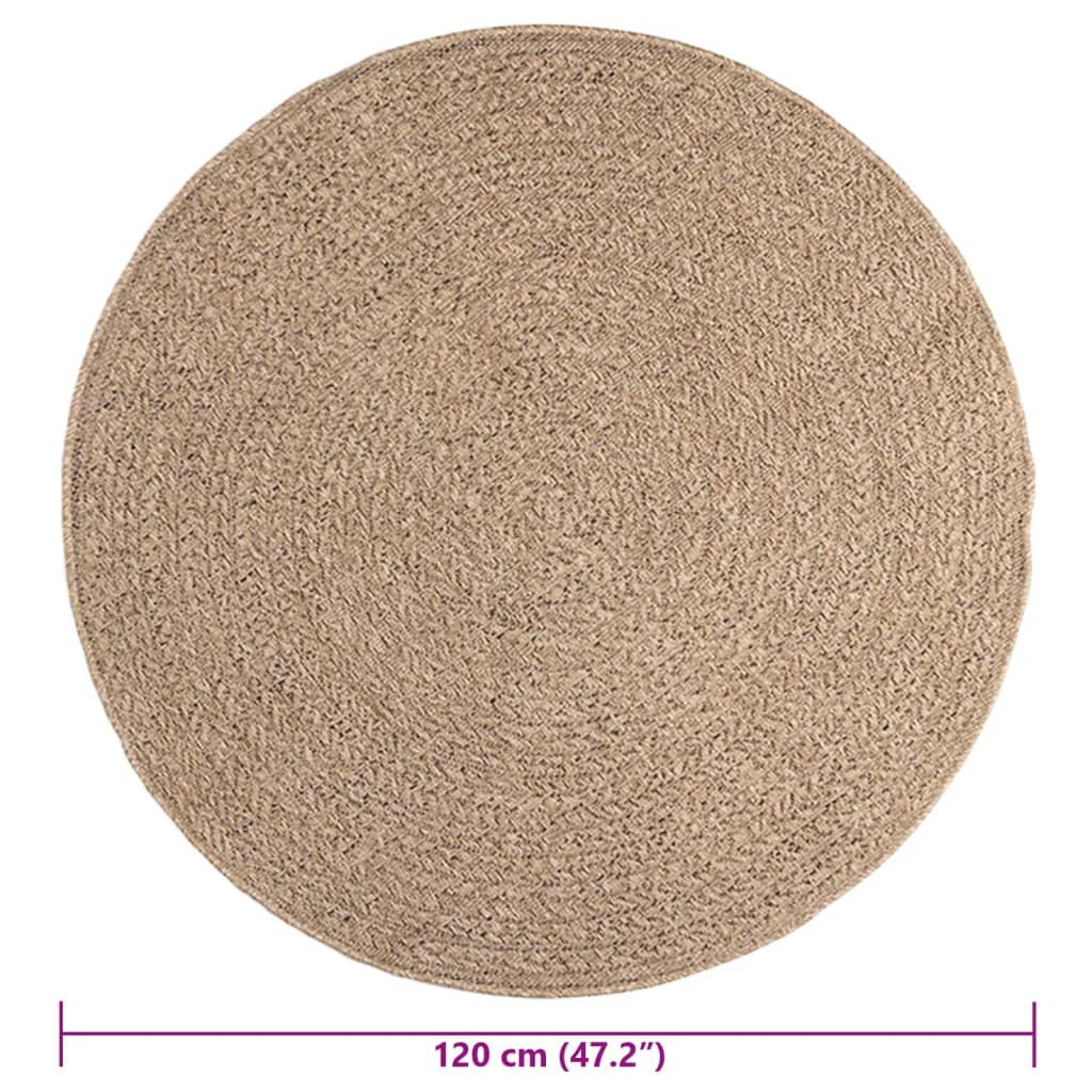 Teppich 120 cm Jute-Optik Innen und Außen