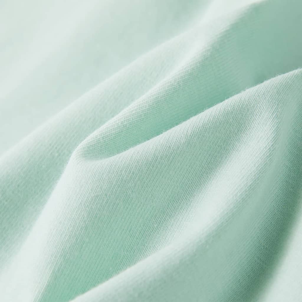 Children's T-shirt with Cap Sleeves Light Mint Green 128